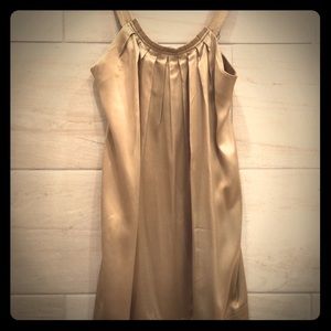 BCBGMAXAZRIA Silk Pleated Slip Dress